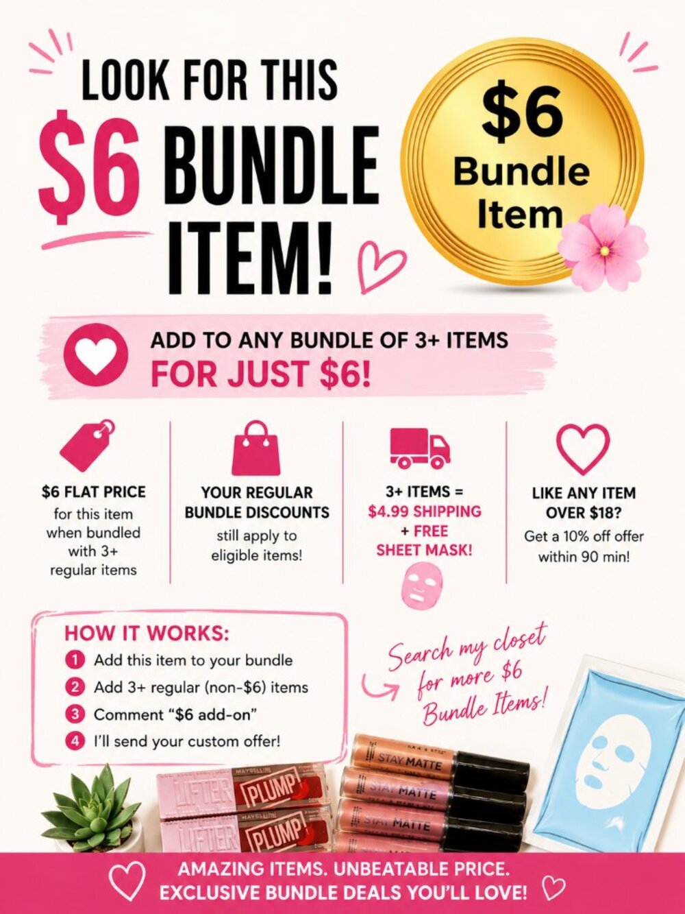 🔥 $6 BUNDLE ITEMS! 💛 LOOK FOR THE GOLD SEAL 🔍
